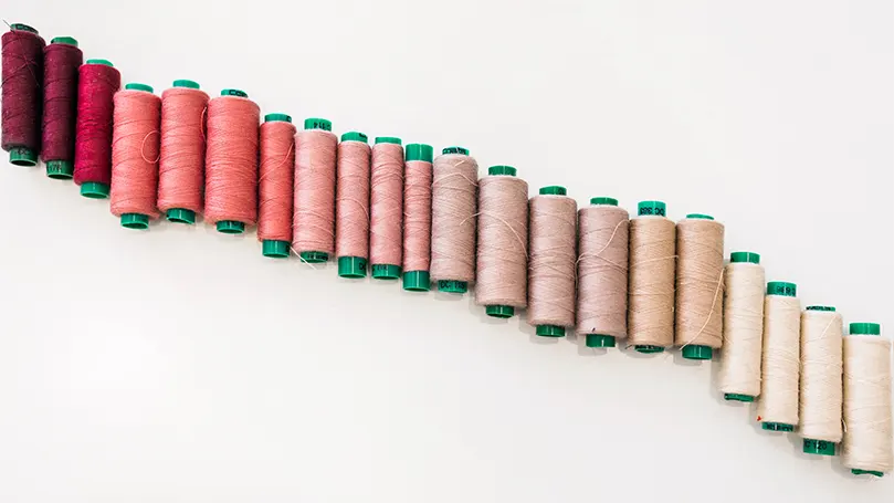 An image of multiple threads of different colours