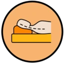 An icon depicting a back sleeper