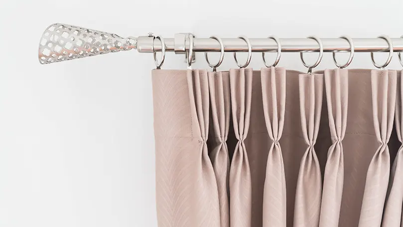 Curtain rod close up