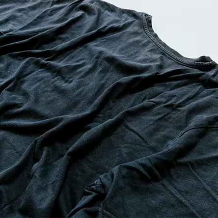 A wrinkled black shirt