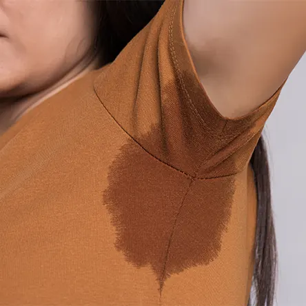 A sweat under arm on shirt