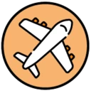 An icon depicting a product that is not portable and not suitable for travel