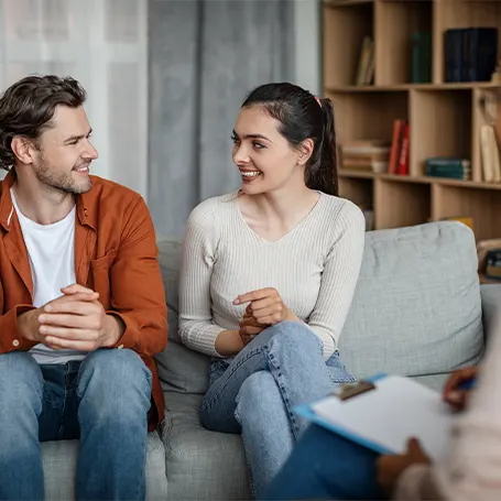 A couple at a professional therapy