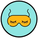 An icon depicting an eye mask