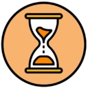 an icon depicting time in a negative way