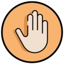 An icon depicting a hand indicating memory foam