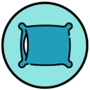 An icon depicting a pillowcase/cover that can be removed