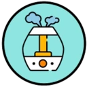 An icon depicting a rotating mist nozzle
