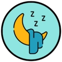 an icon depicting a moon and sleeping