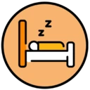 An icon depicting a stomach sleeper, illustrating product is not stomach sleeper friendly