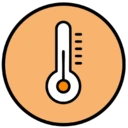 An icon depicting negative warming properties