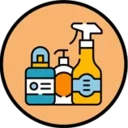 An icon depicting negative cleaning properties