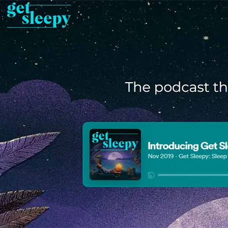 A cover art for the podcast get sleepy