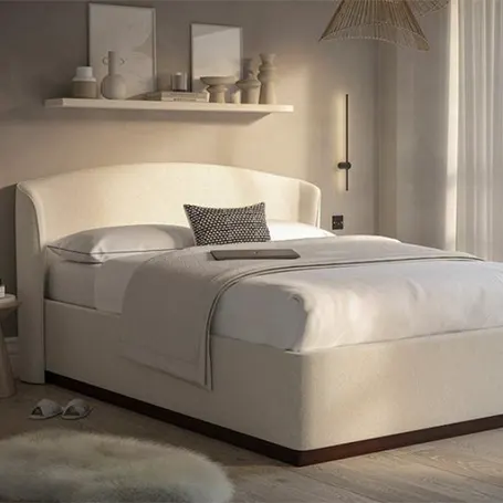 Chloe Bouclé Ottoman Bed Frame