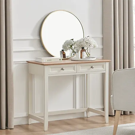Edie Console Dressing Table in Cream