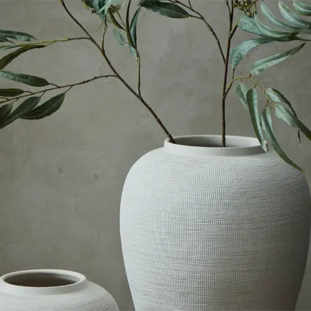 Textured cream vase