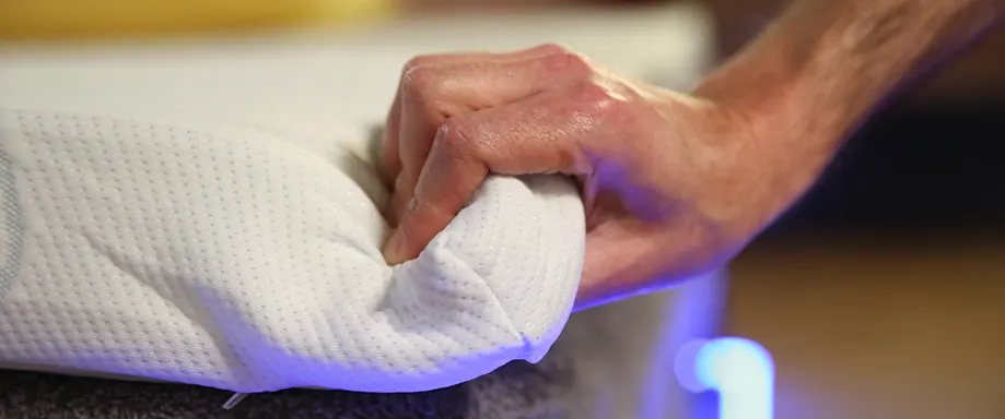 Hand squeezing mattress topper