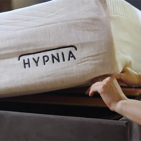 Close up on the Hypnia Supreme Memory Mattress.