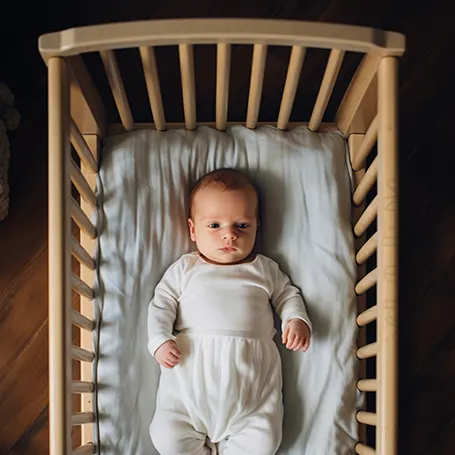 An image of a baby in a crib
