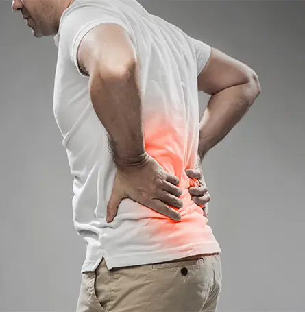An image of a man with back pain