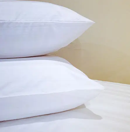 An image of two memory foam pillows on top of each other