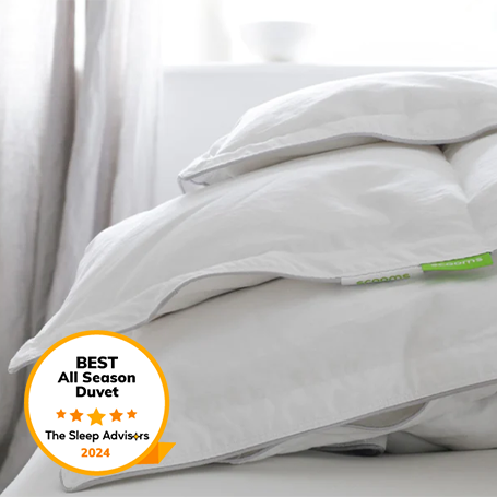 Product image of the Scooms Hungarian Goose Duvet with the TSA badge for best all seasons duvet