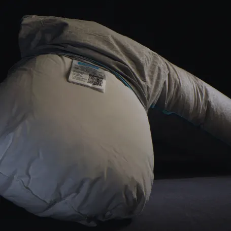 The Simba Cooling Body Pillow unzipped.