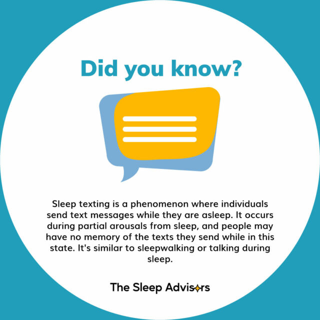Sent an embarrassing text? Just say you were asleep 😆

Turns out, our brains can get so wired even while catching Z's that we end up sending messages without even waking up! 

 #funfacts #sleepadvisors #TheSleepAdvisors  #DidYouKnow #DidYouKnowThis